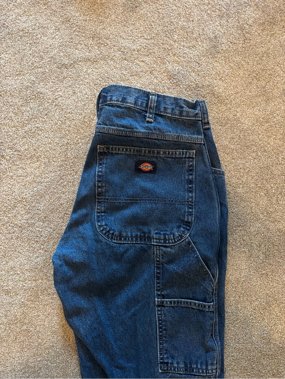 Dickies Men's Blue Relaxed Carpenter Jeans